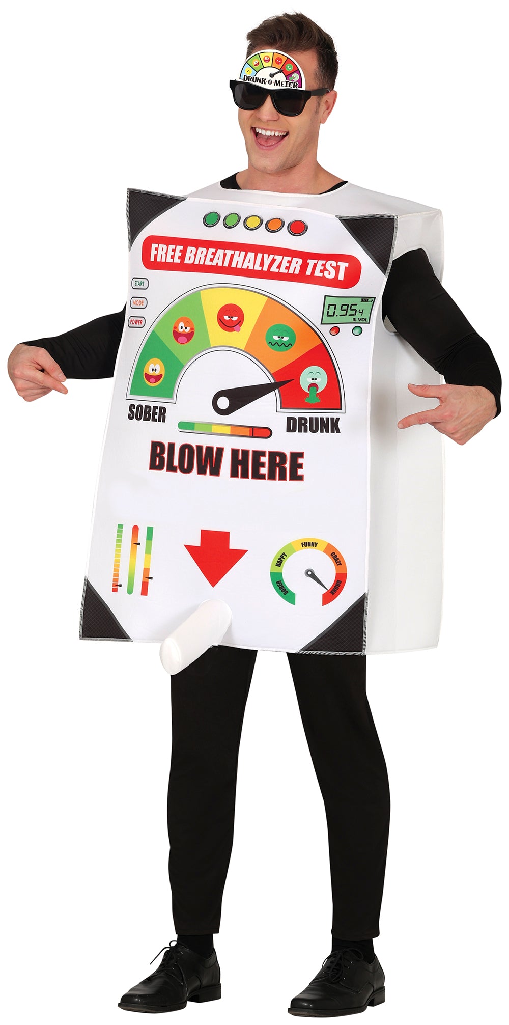 GP89040 – Junggesellenabschied Polizei Atemtest – Größe: 52 - 54 (L) – Farbe: Weiß