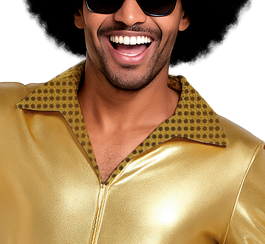 GP89048 – Cowboy Karneval Disco Kostüm Gold – Größe: 48 - 50 (M), 52 - 54 (L) – Farbe: Gold, Ansicht 2