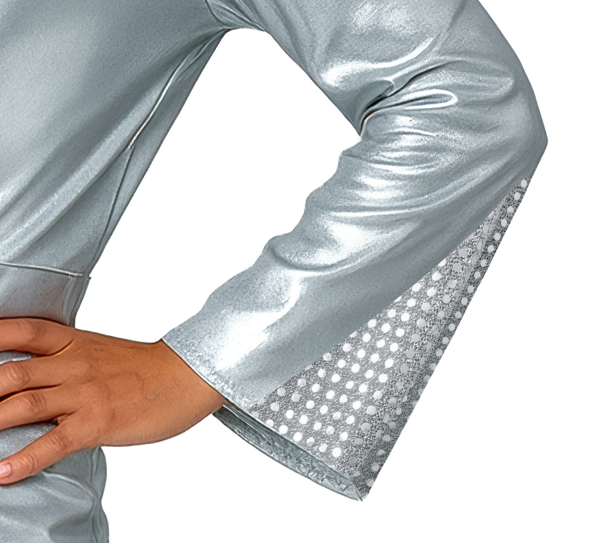 GP89050 – Disco Glamour 70s Style 70er Jahre – Größe: 48 - 50 (M), 52 - 54 (L) – Farbe: Silber