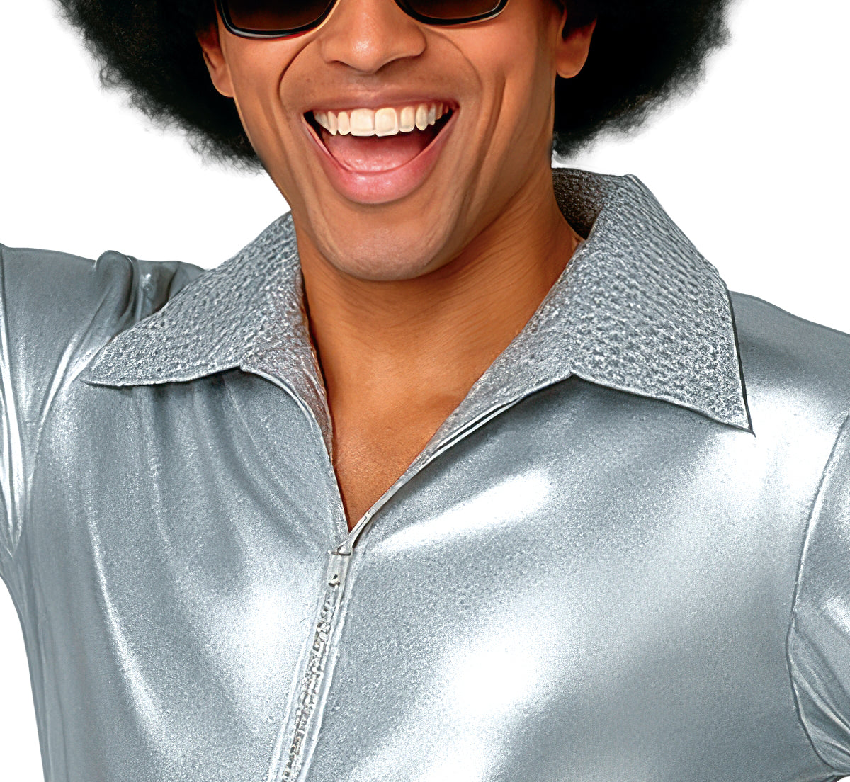 GP89050 – Disco Glamour 70s Style 70er Jahre – Größe: 48 - 50 (M), 52 - 54 (L) – Farbe: Silber