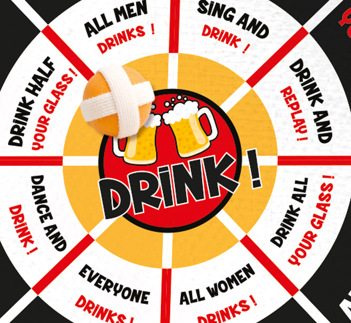 GP89055 – Junggesellenabschied Trinkspiel Party Spaß – Größe: 52 - 54 (L) – Farbe: Gelb / Weiß