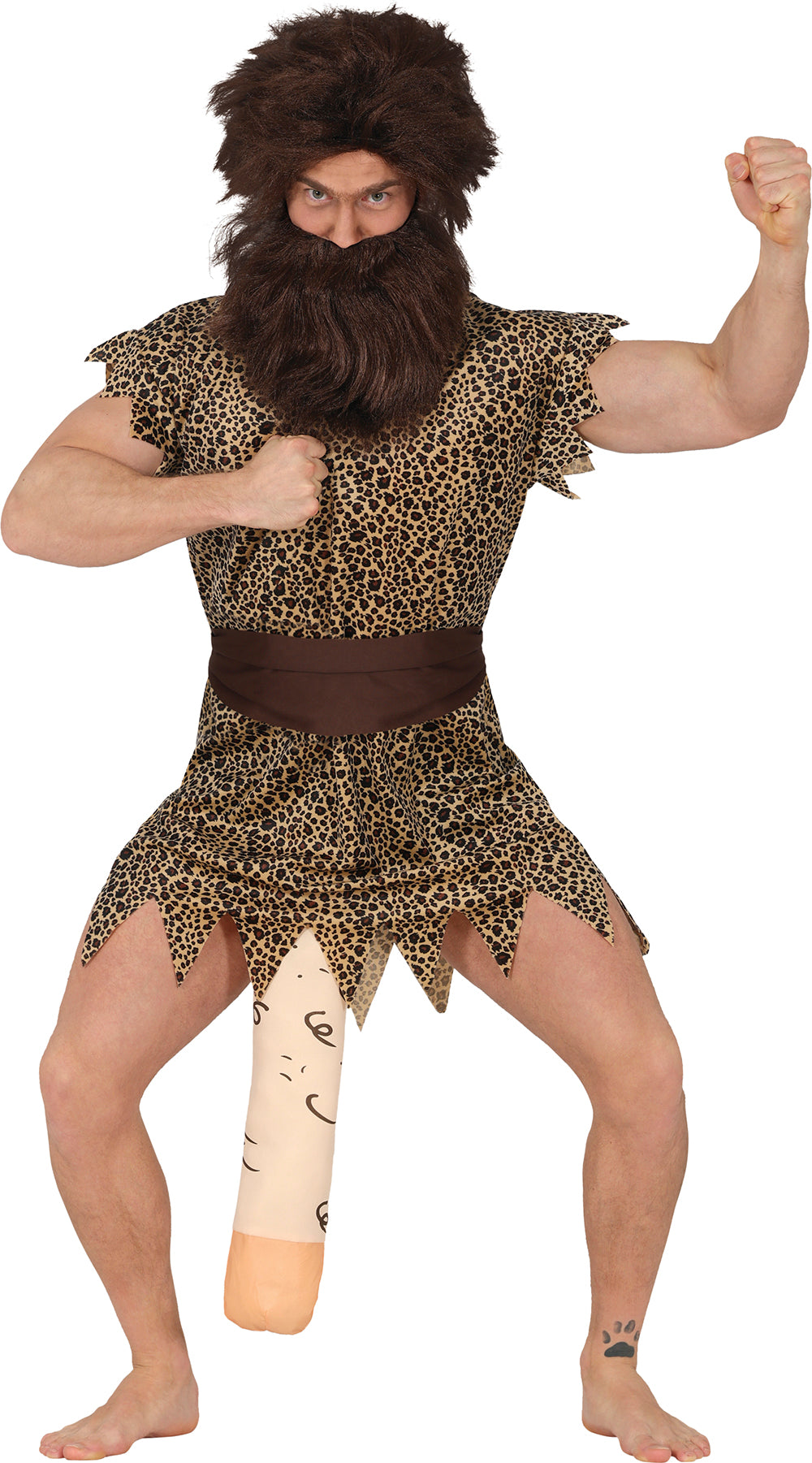 GP89056 – Troglodyten Jäger Outfit Kostüm – Größe: 48 - 50 (M), 52 - 54 (L) – Farbe: Braun