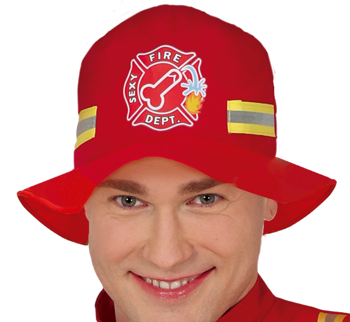 GP89059 – Feuerwehrmann Feier Ensemble Kostüm Rot – Größe: 48 - 50 (M), 52 - 54 (L) – Farbe: Rot