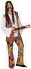 GP89063 – Hippie Vintage Blumen Power Kostüm – Größe: 48 - 50 (M), 52 - 54 (L) – Farbe: Mehrfarbig