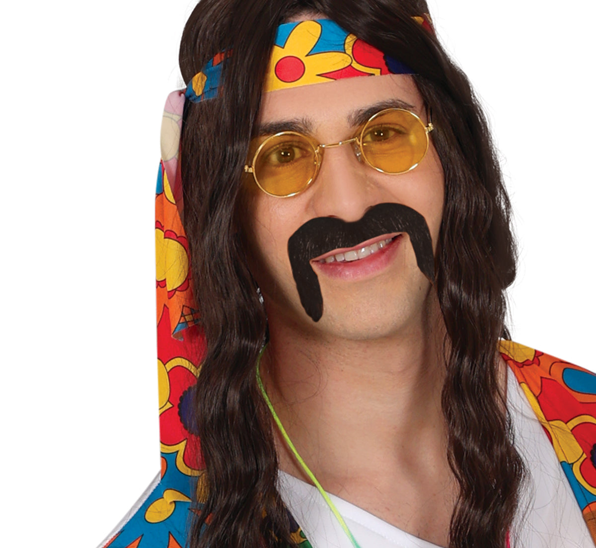 GP89063 – Hippie Vintage Blumen Power Kostüm – Größe: 48 - 50 (M), 52 - 54 (L) – Farbe: Mehrfarbig