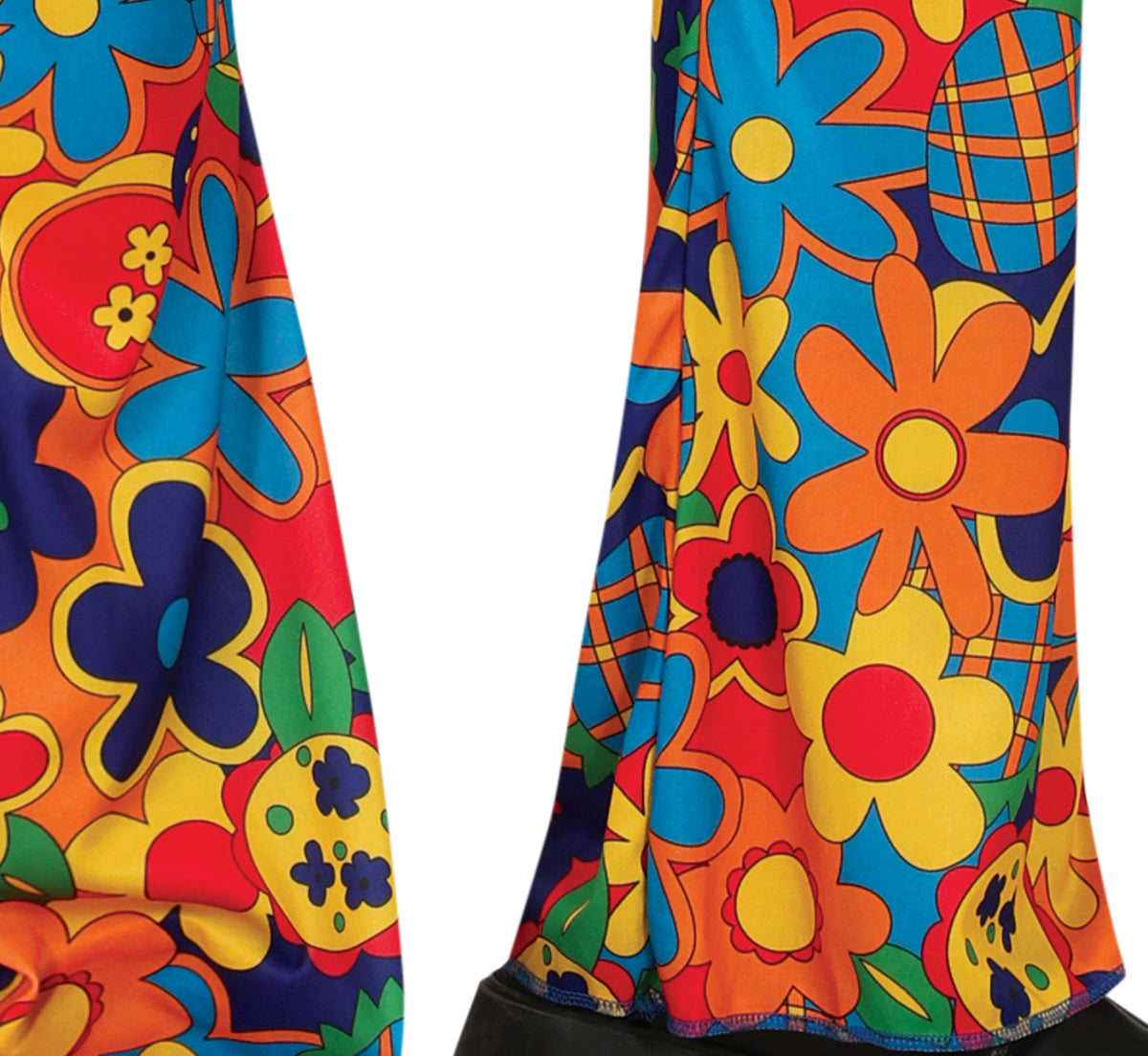 GP89063 – Hippie Vintage Blumen Power Kostüm – Größe: 48 - 50 (M), 52 - 54 (L) – Farbe: Mehrfarbig