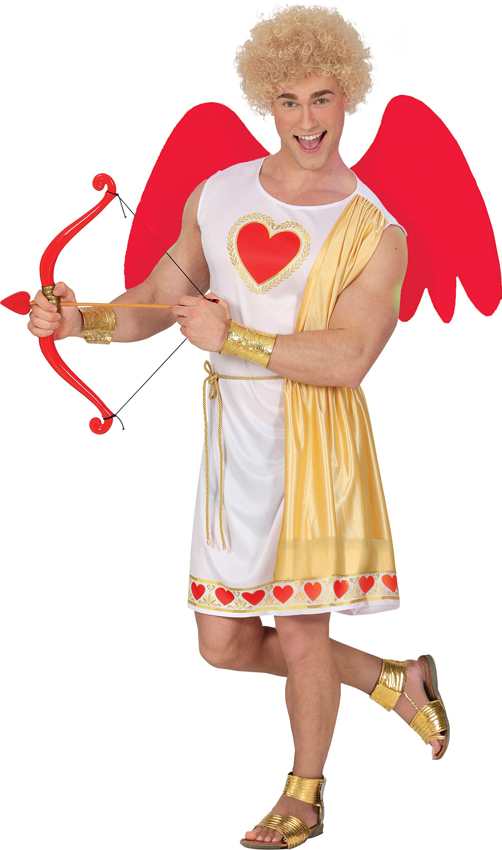 GP89069 – Cupid Bogenschütze Karnevalskostüm Amor – Größe: 48 - 50 (M), 52 - 54 (L) – Farbe: Weiß / Gold