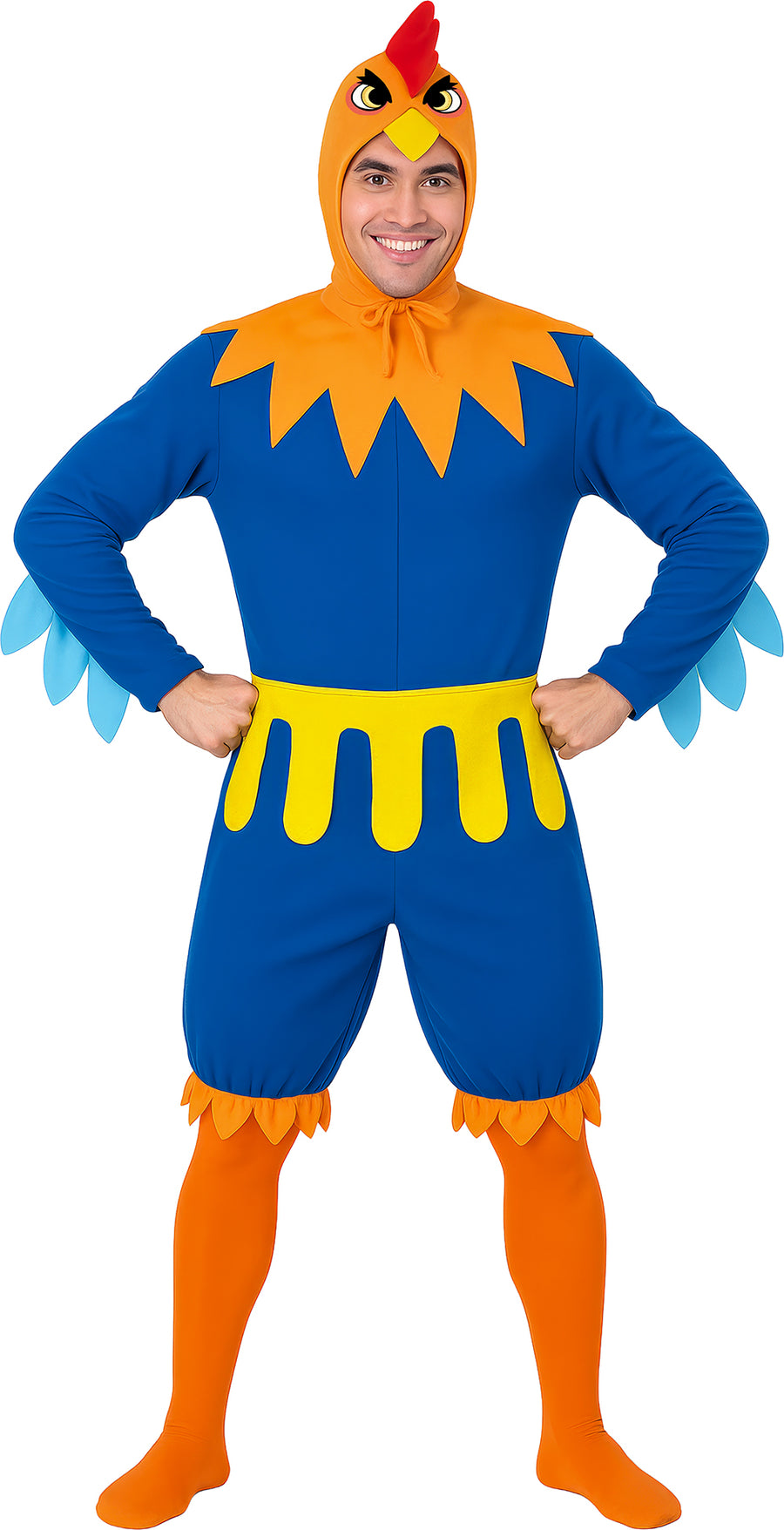 Tierischer Karneval Spaß Kostüm Blauer Hahn