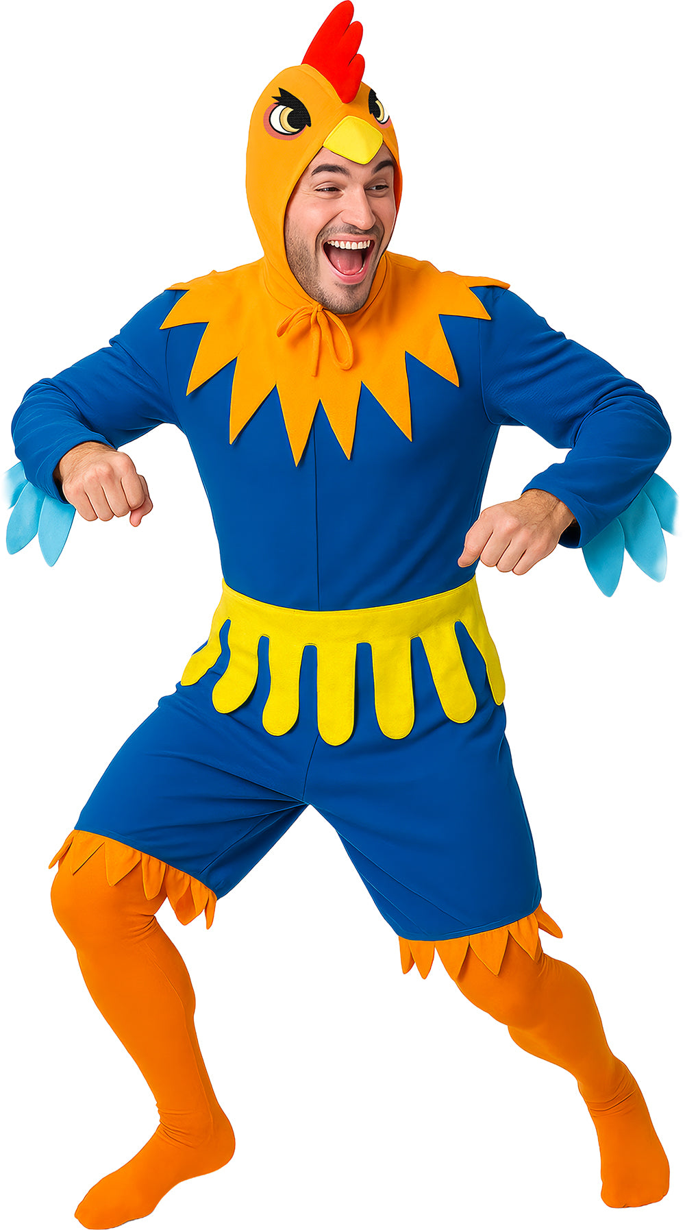 GP89074 – Tierischer Karneval Spaß Kostüm Blauer Hahn – Größe: 48 - 50 (M), 52 - 54 (L) – Farbe: Blau