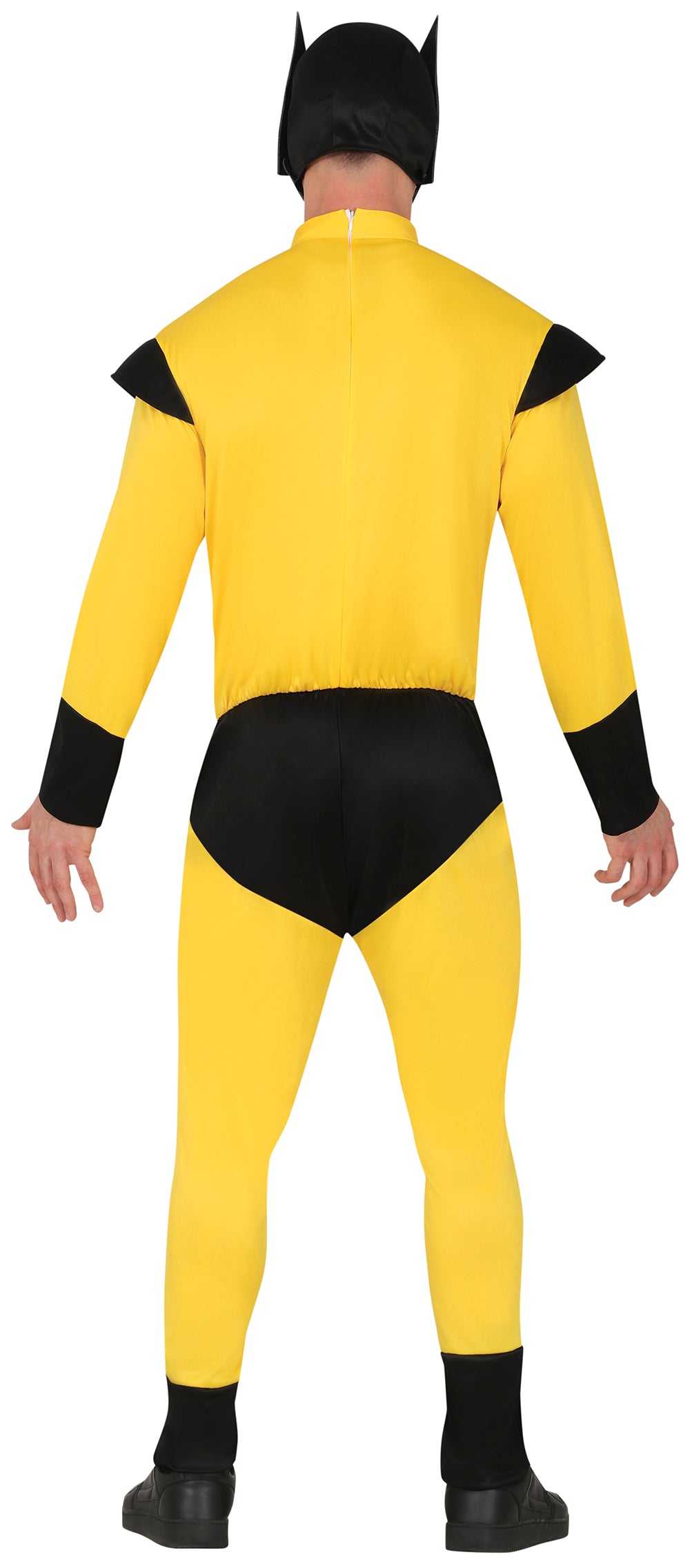 GP89077 – Superhelden Figur Gelb Abenteuerfigur – Größe: 48 - 50 (M), 52 - 54 (L) – Farbe: Gelb / Schwarz