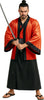 GP89087 – Ninja Krieger Kostüm Rot Samurai – Größe: 48 - 50 (M), 52 - 54 (L) – Farbe: Rot / Schwarz