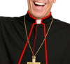 GP89089 – Priester Kardinal Kostüm Set Stola – Größe: 52 - 54 (L) – Farbe: Schwarz