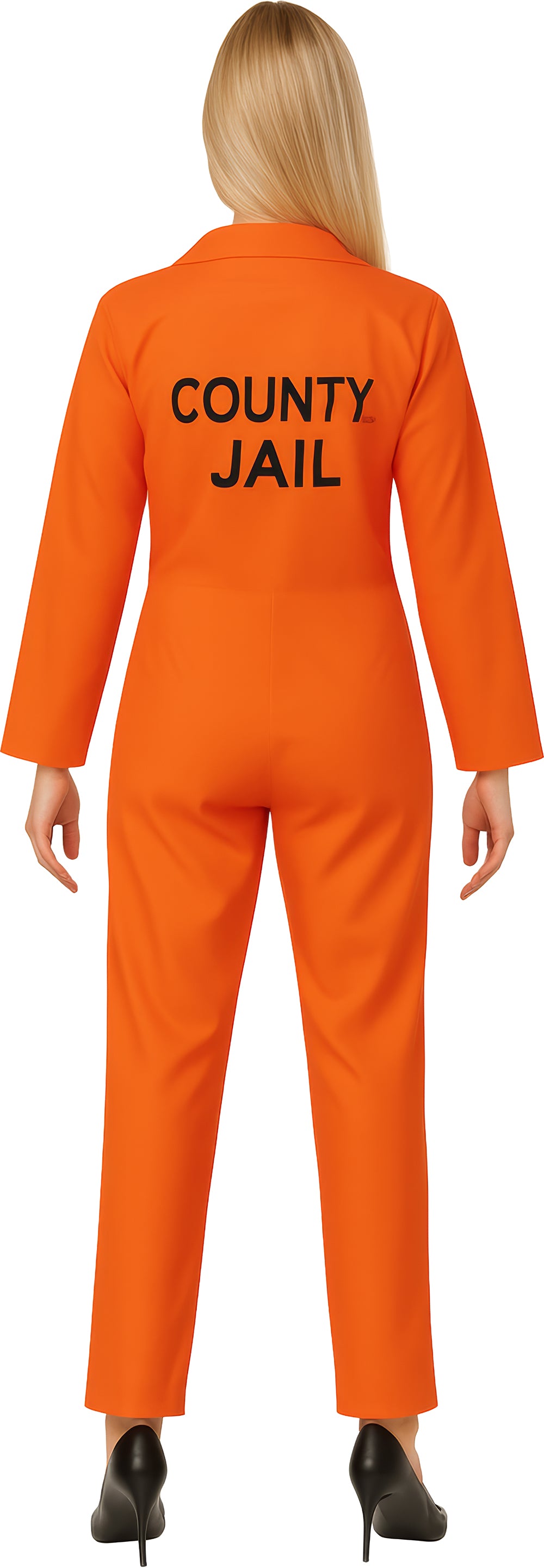 GP89095 – Dieb Karneval Jumpsuit Kostüm Orange – Größe: 36 - 38 (S), 38 - 40 (M), 42 - 44 (L) – Farbe: Orange