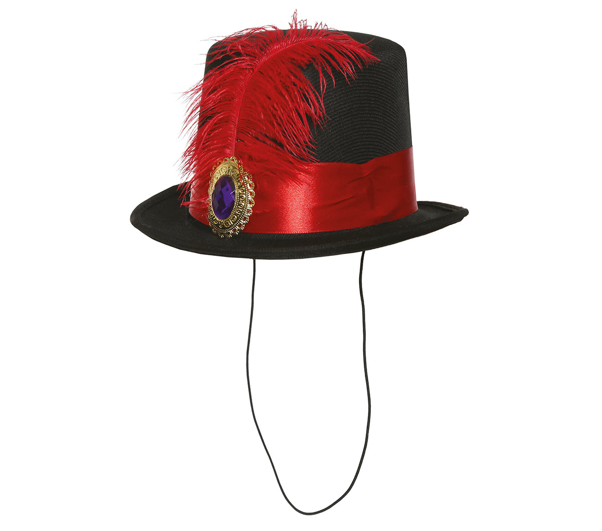 GP18737 – Mini Zylinder für Erwachsene mit roter Feder – Farbe: Schwarz