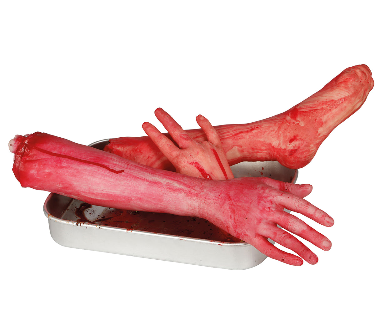 GP19763 – Amputierter Arm 35 cm Latex Halloween Deko – Farbe: Rot