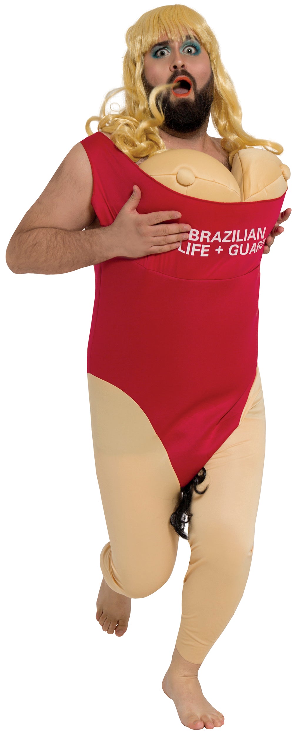 GP80563 – Rettungsschwimmer Kostüm für Herren Parodie – Größe: 54 - 56 (XL) – Farbe: Rot