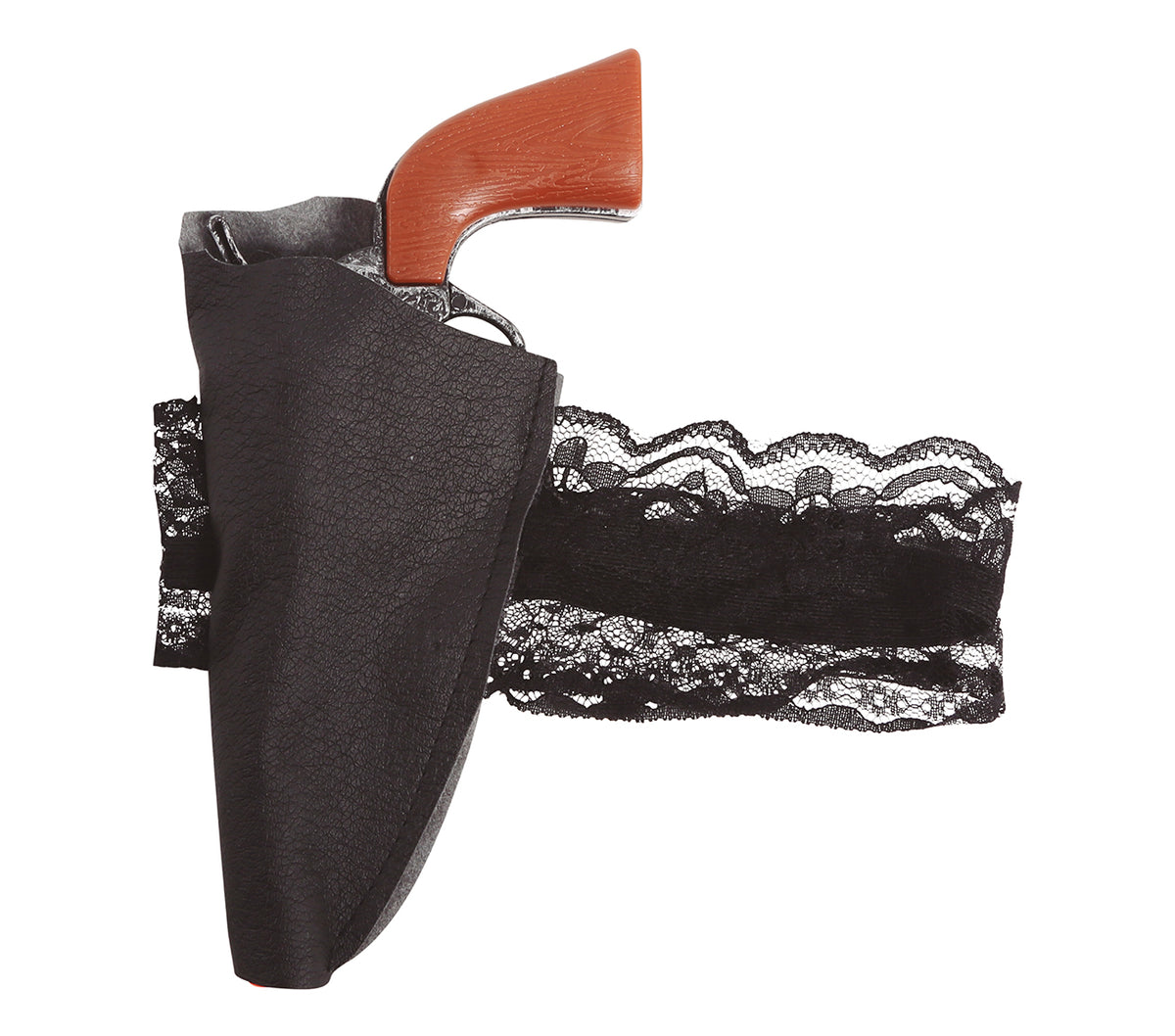 GP17612 – Strumpfband mit Pistole für Damen 18 cm – Farbe: Schwarz