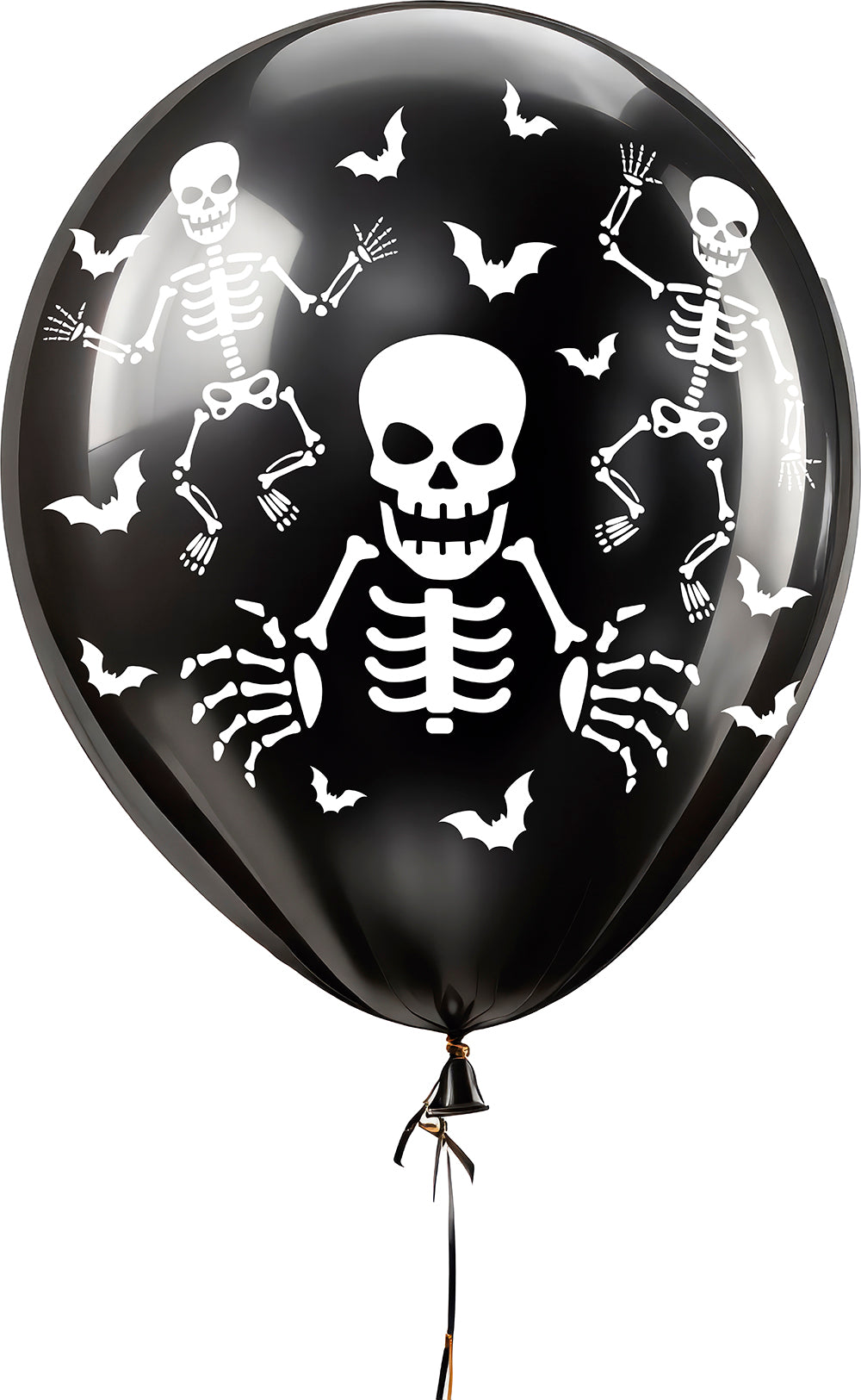 GP31500 – Halloween Luftballons 30 cm 10 Stück – Farbe: Schwarz, Skelett