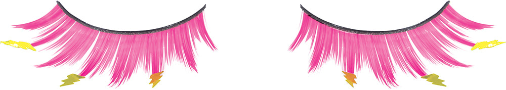 GP15091 – Party Wimpern für Erwachsene mit Motiv – Farbe: Pink / Gelb
