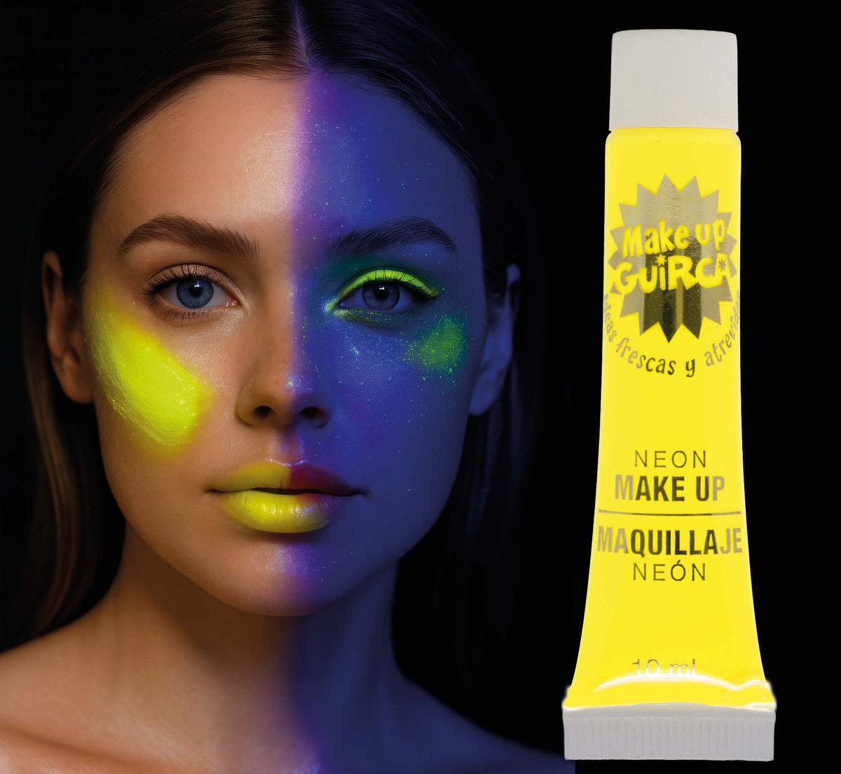 GP15658 – Neon Schminke 10 ml UV Schwarzlicht – Farbe: Gelb