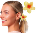 Hawaii Haarblume für Erwachsene 8 cm gelb