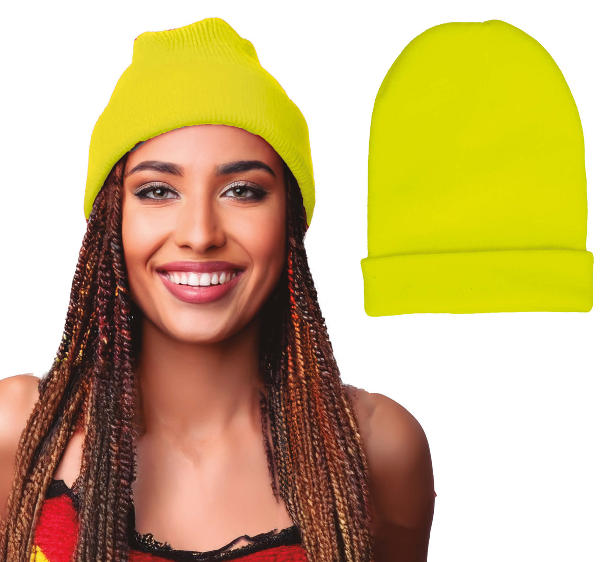 GP23064 – Neon Strickmütze für Erwachsene Beanie – Farbe: Gelb