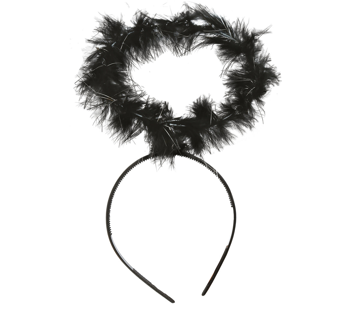 GP16147 – Engel Haarreif für Erwachsene mit Heiligenschein – Farbe: Schwarz