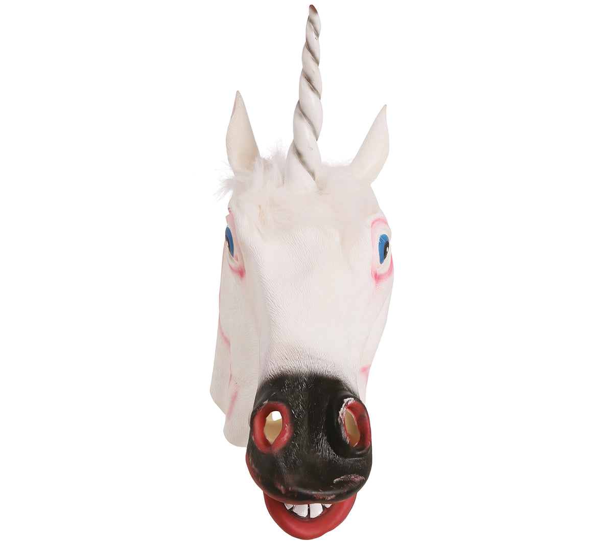 GP2899 – Latex Einhorn Maske für Erwachsene weiß – Farbe: Weiß