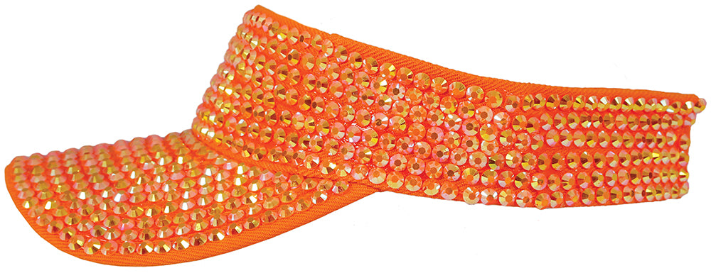 GP13827 – Strass Visor für Erwachsene 80er Jahre – Farbe: Orange