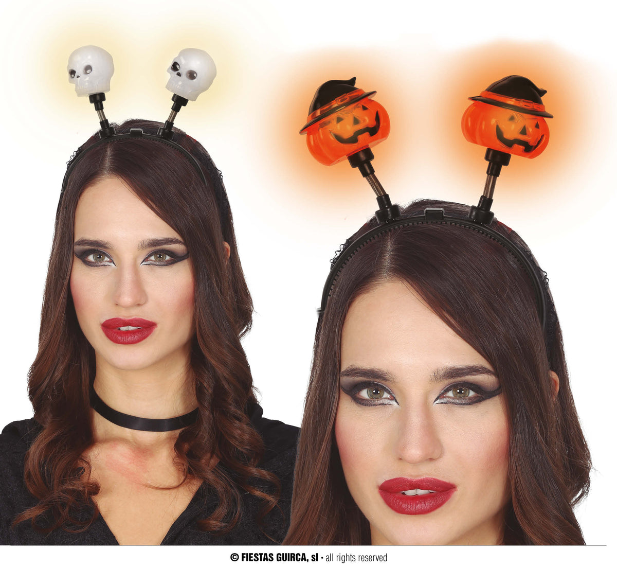 GP26696 – Halloween Haarreif für Erwachsene mit Licht – Farbe: Schwarz
