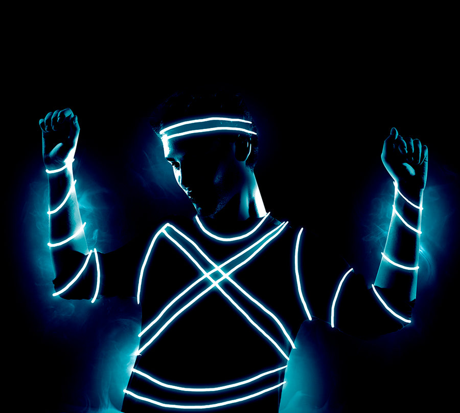GP16608 – LED Leuchtdraht 5 m batteriebetrieben – Farbe: Weiß, Ansicht 2
