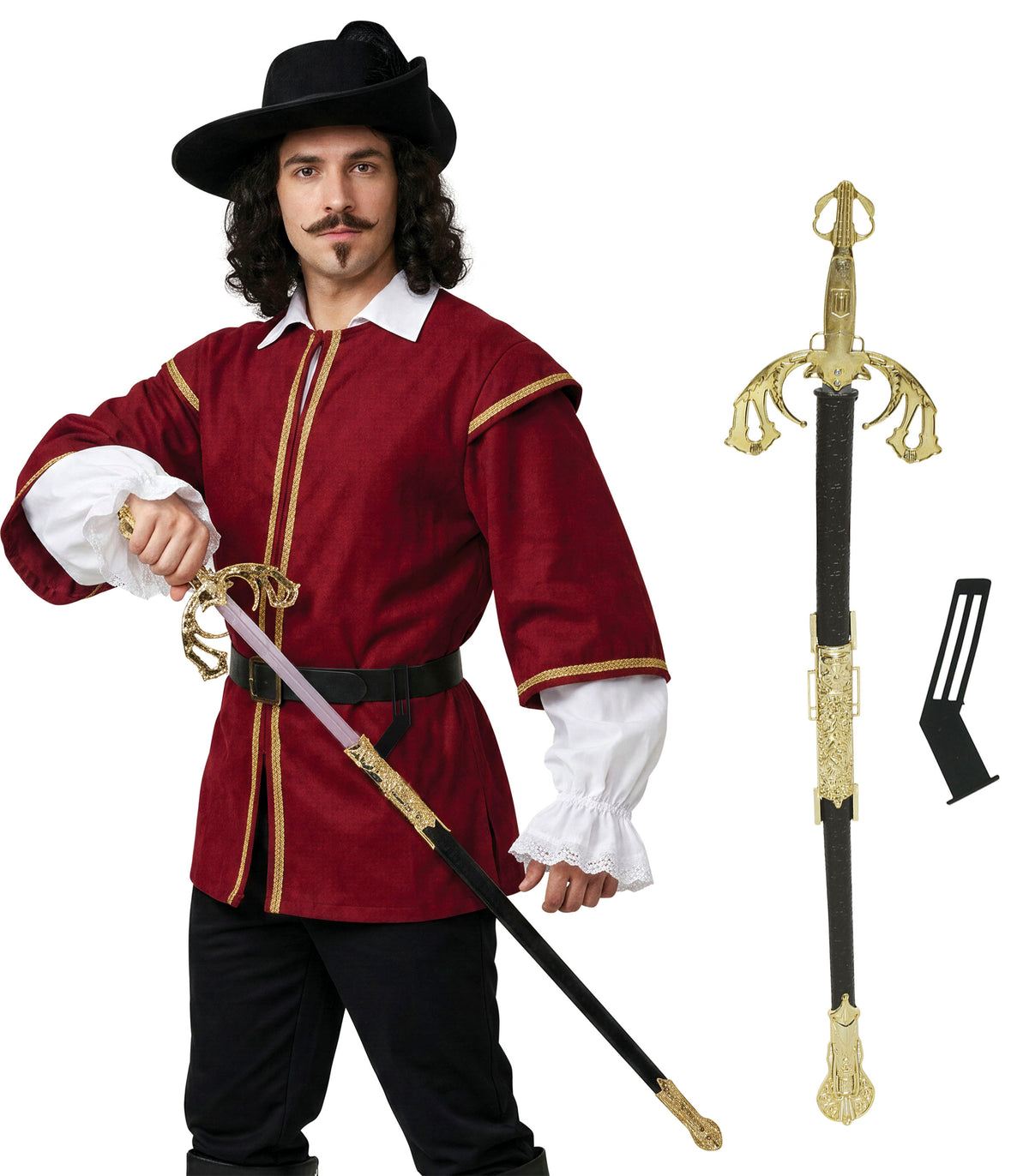 GP16140 – Edelmann Schwert für Erwachsene 62 cm – Farbe: Gold