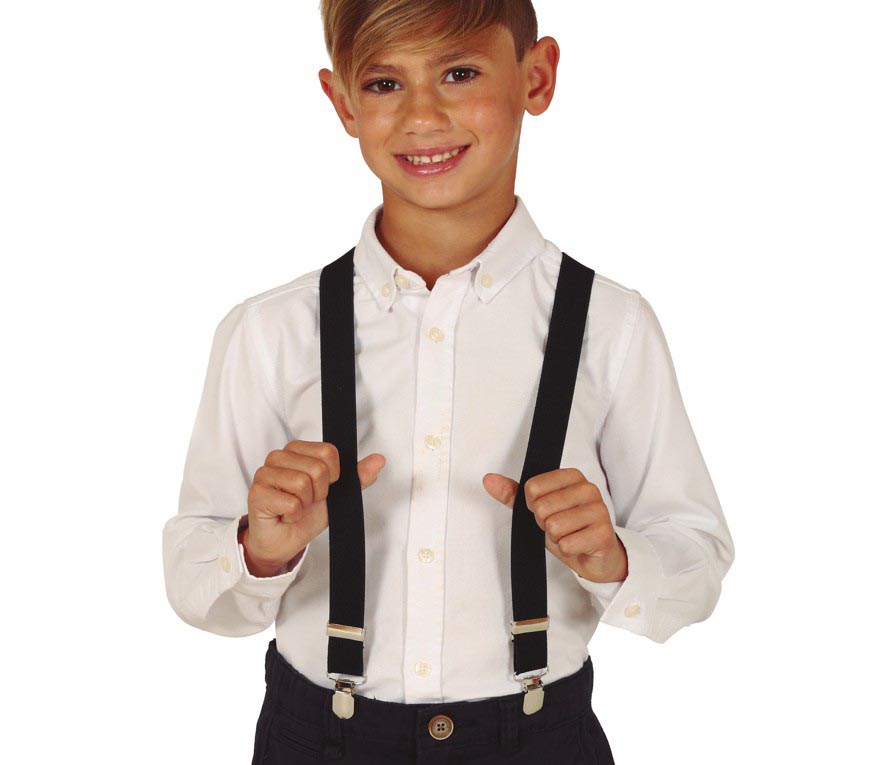 GP17884 – Hosenträger für Kinder mit Clips – Farbe: Schwarz