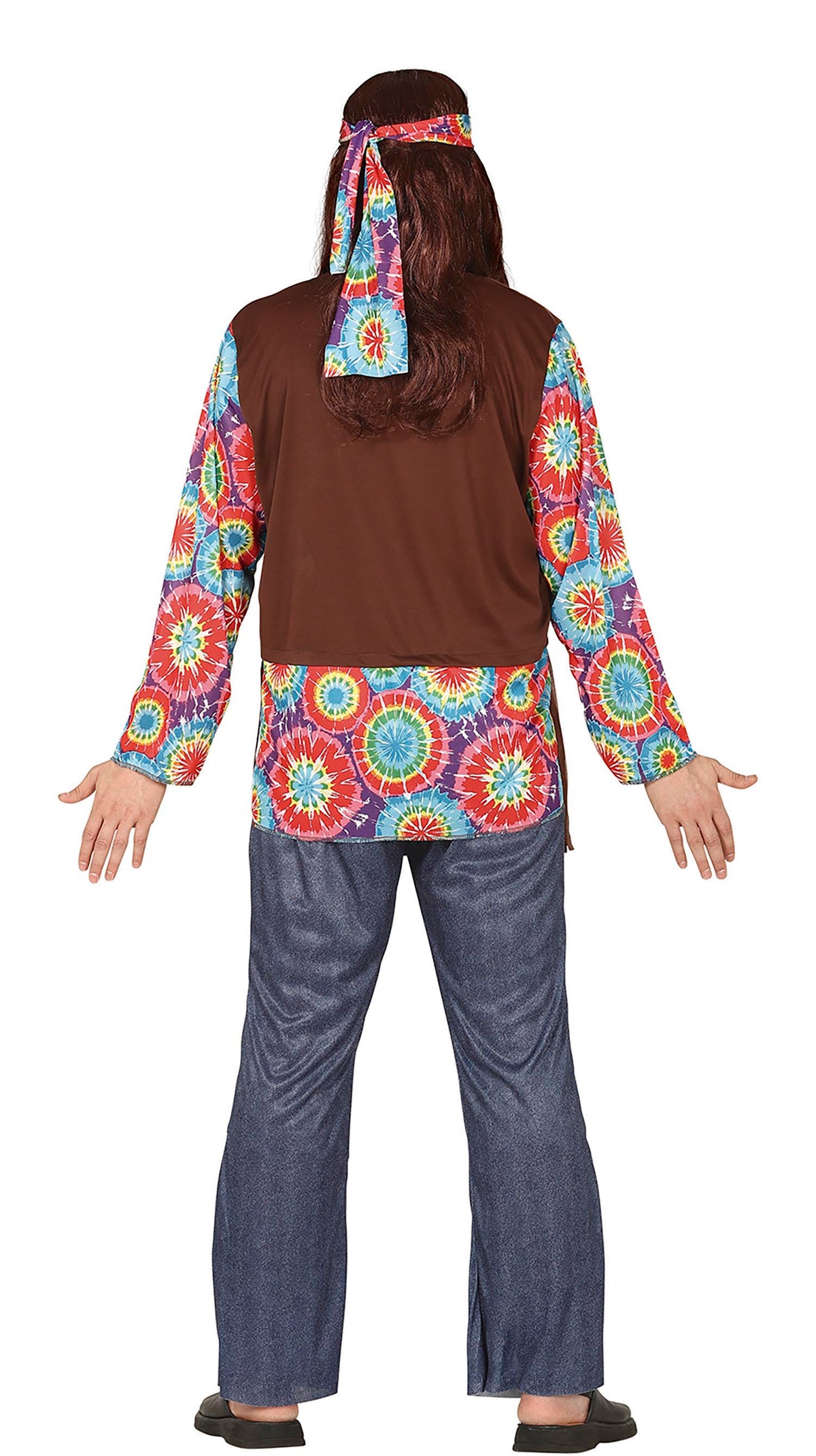 GP86605 – Hippie Kostüm für Herren mit Fransenweste – Größe: 54 - 56 (XL) – Farbe: Braun