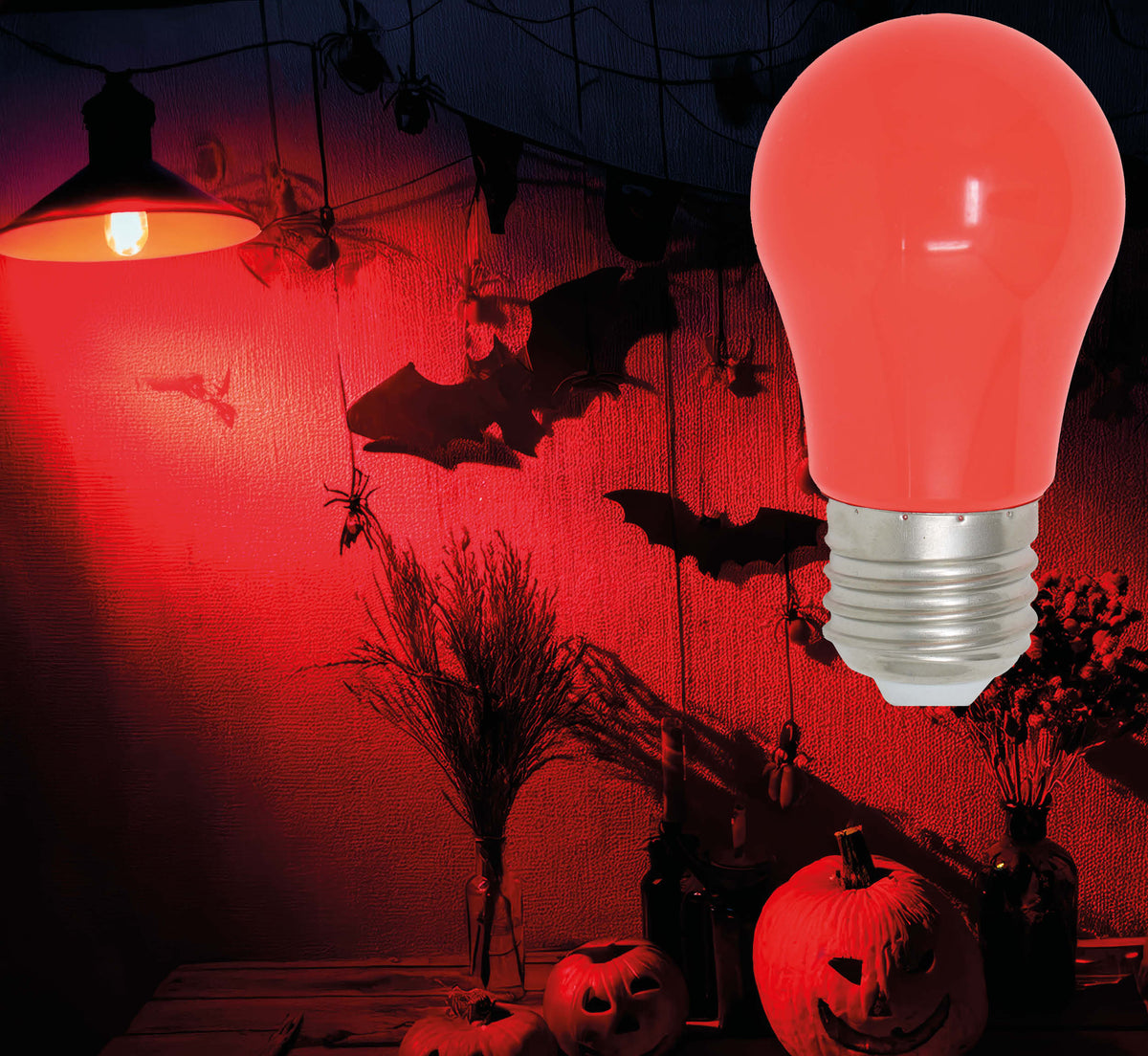 GP26808 – LED Glühbirne 5 Watt farbig Halloween Deko – Farbe: Rot