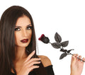 Schwarze Rose 42 cm langstielig