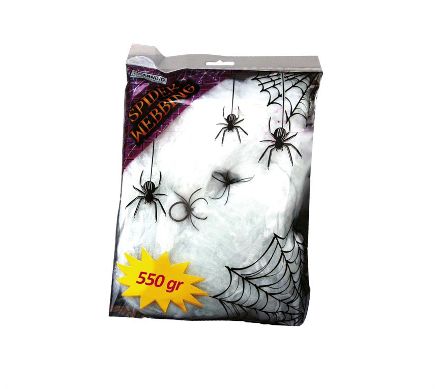 GP19431 – Jumbo Spinnennetz Deko 500 g weiß – Farbe: Weiß