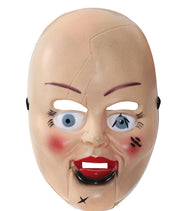 Horror Puppen Maske für Erwachsene mit Riss, Bild 3