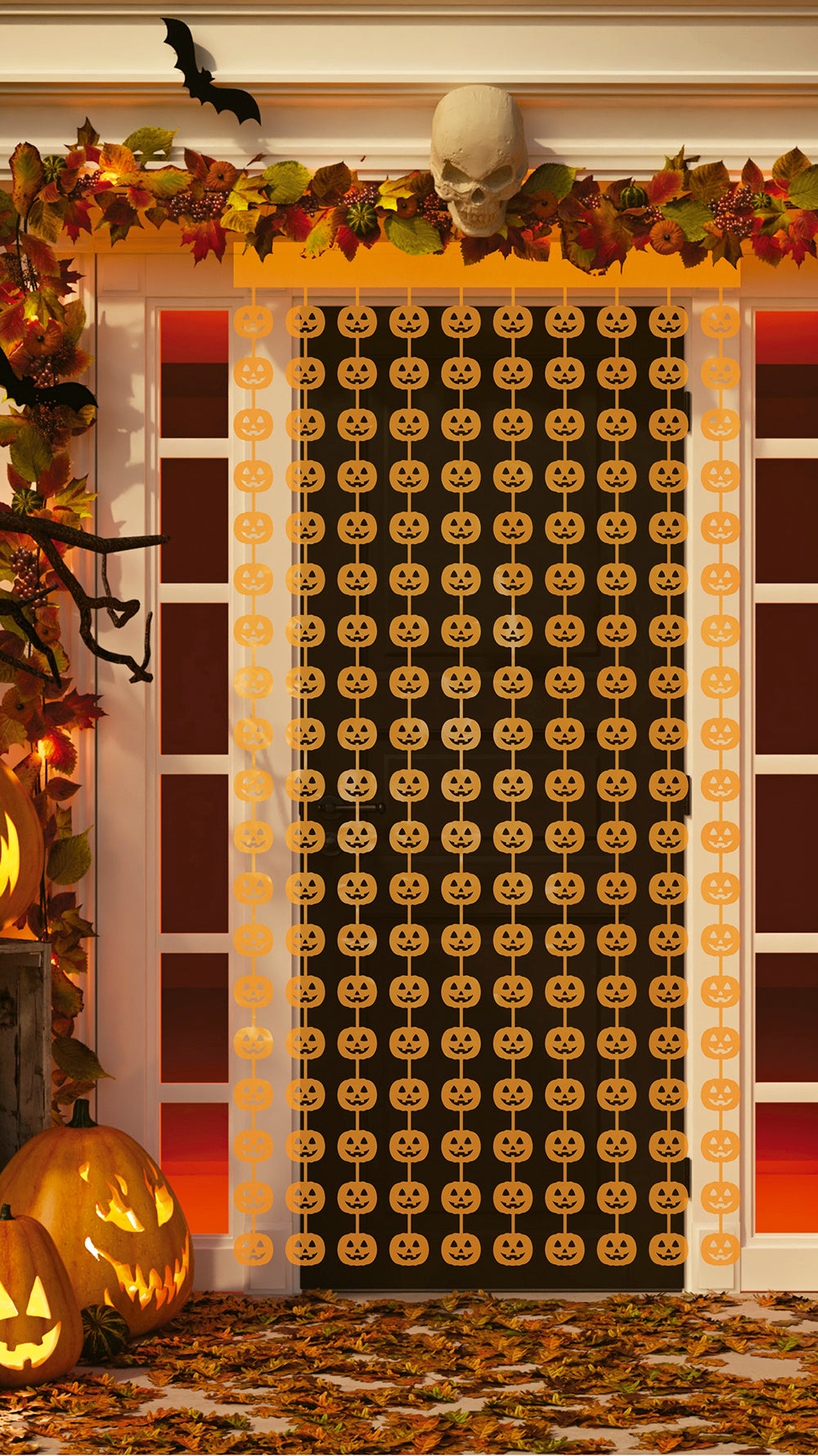 GP24722 – Kürbis Türvorhang 100 x 200 cm glänzend – Farbe: Orange