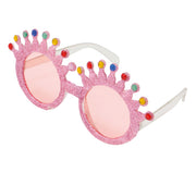 Glitzer Brille für Damen rosa mit Krone, Bild 4