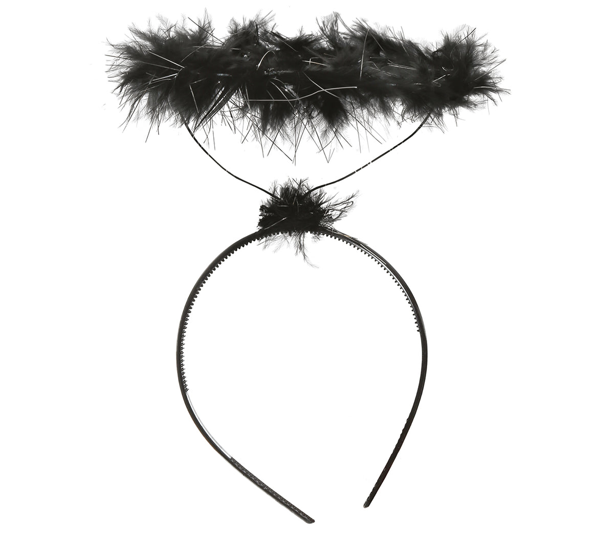 GP16147 – Engel Haarreif für Erwachsene mit Heiligenschein – Farbe: Schwarz