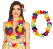 Hawaiikette für Erwachsene bunt Blumenkette, Bild 1
