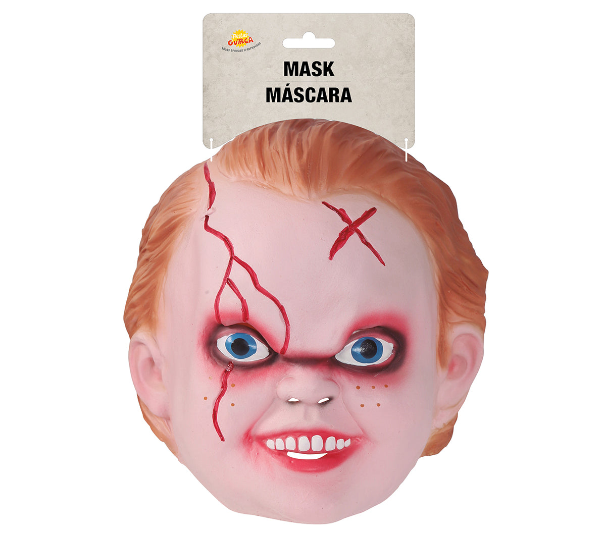 GP2951 – Latex Horrorpuppe Maske für Erwachsene – Farbe: Beige