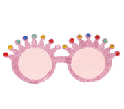 Glitzer Brille für Damen rosa mit Krone, Bild 3