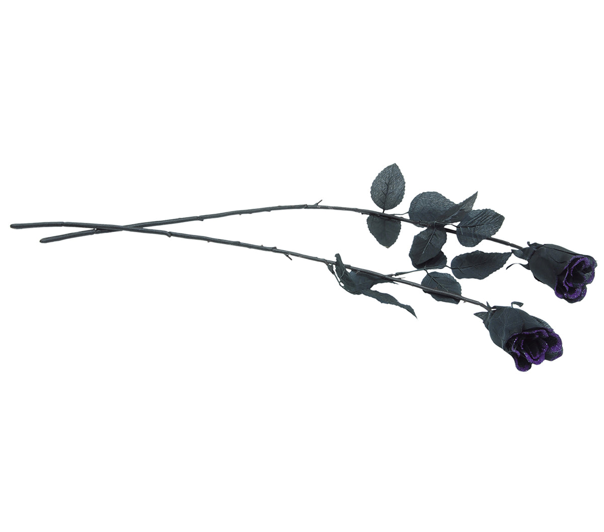 GP19900 – Schwarze Rose 42 cm langstielig – Farbe: Schwarz