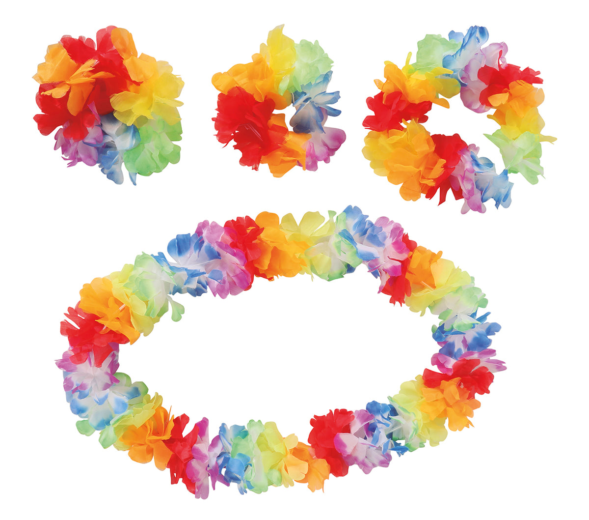 GP18507 – Hawaii Blumen Set für Erwachsene bunt – Farbe: Mehrfarbig