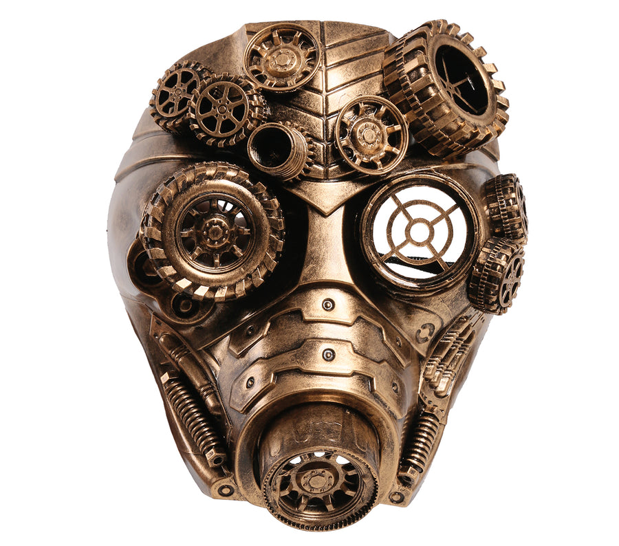 GP2511 – Steampunk Maske für Erwachsene mit Zahnrädern – Farbe: Bronze, Ansicht 2