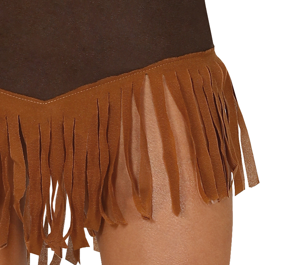 GP88558 – Indianerin Kostüm für Damen mit Fransen – Größe: 38 - 40 (M) – Farbe: Braun