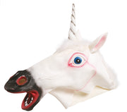 Latex Einhorn Maske für Erwachsene weiß, Bild 4