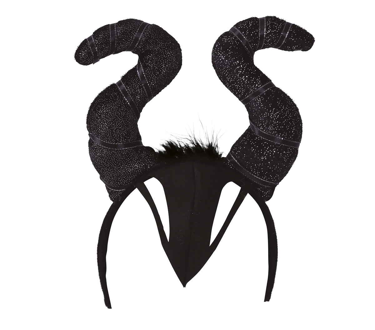 GP19950 – Böse Fee Haarreif für Damen mit Hörnern – Farbe: Schwarz